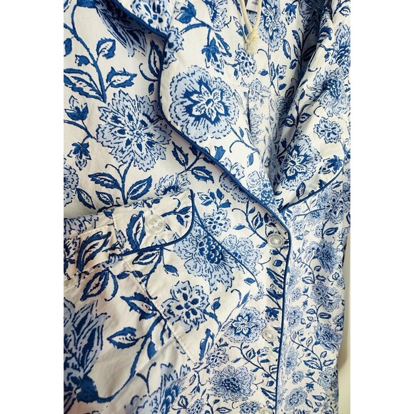 The Company Store Nightshirt Small Cottagecore Button Front Cotton Nightgown - Picture 7 of 10